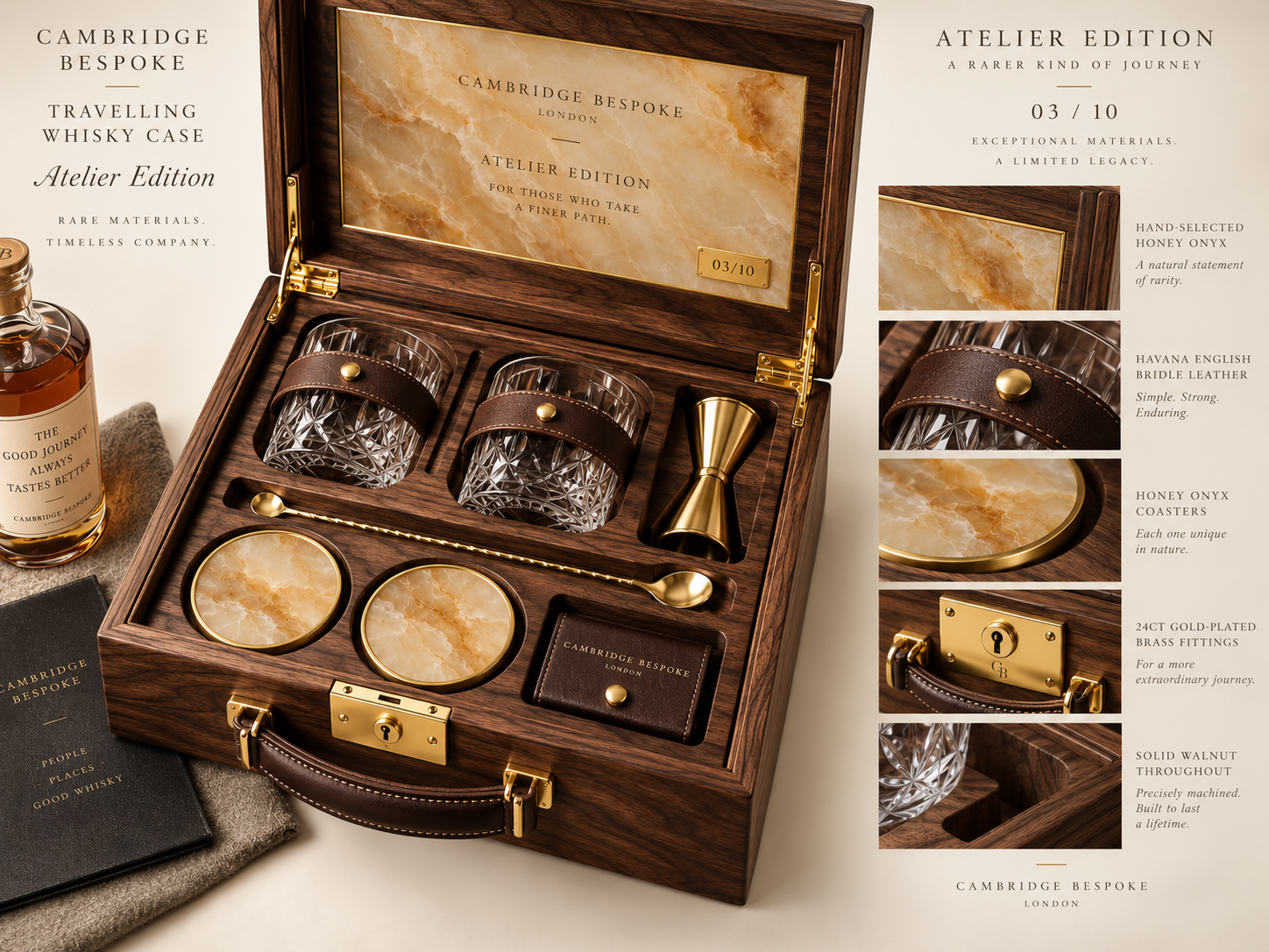 The Atelier Edition — design concept, Honey Onyx and 24ct gold-plated detailing