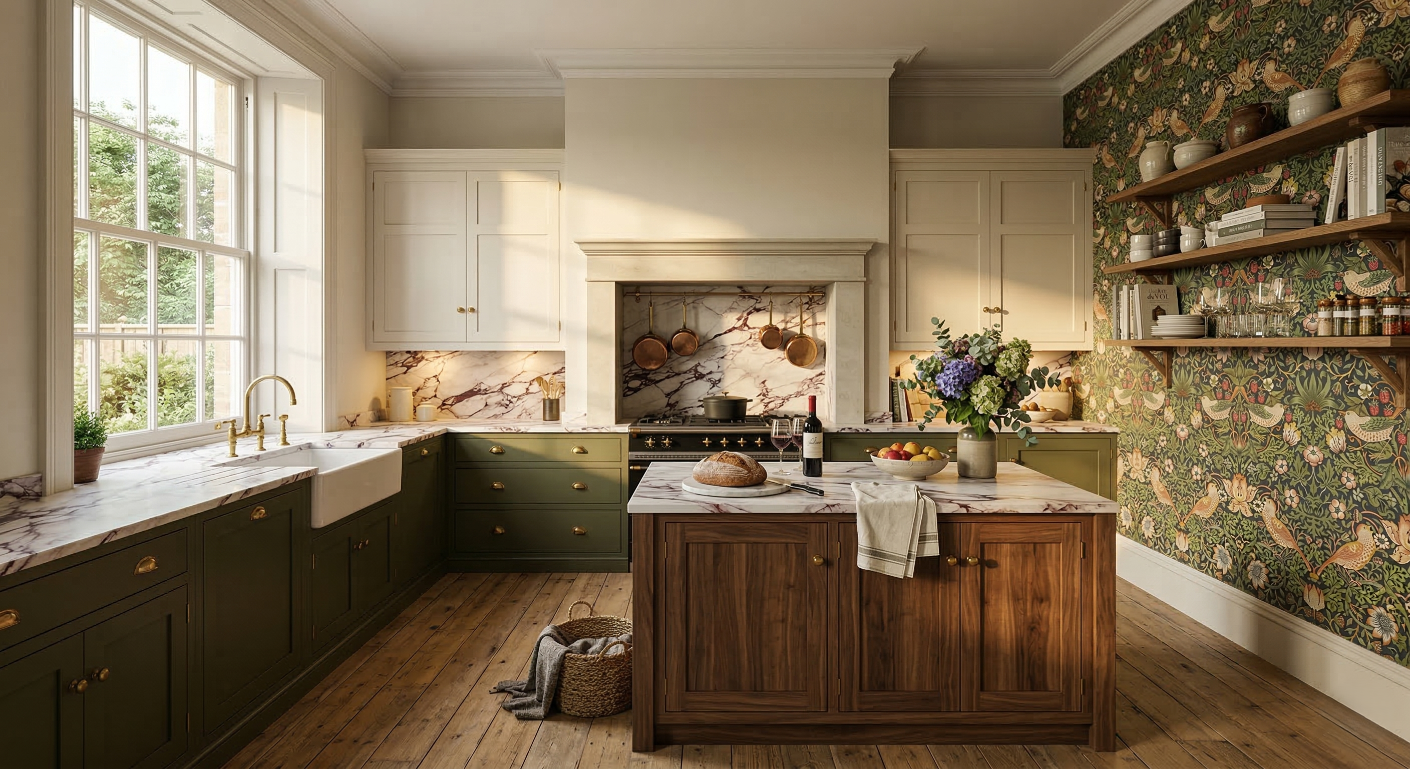 Cambridge Bespoke Dark Green Kitchen