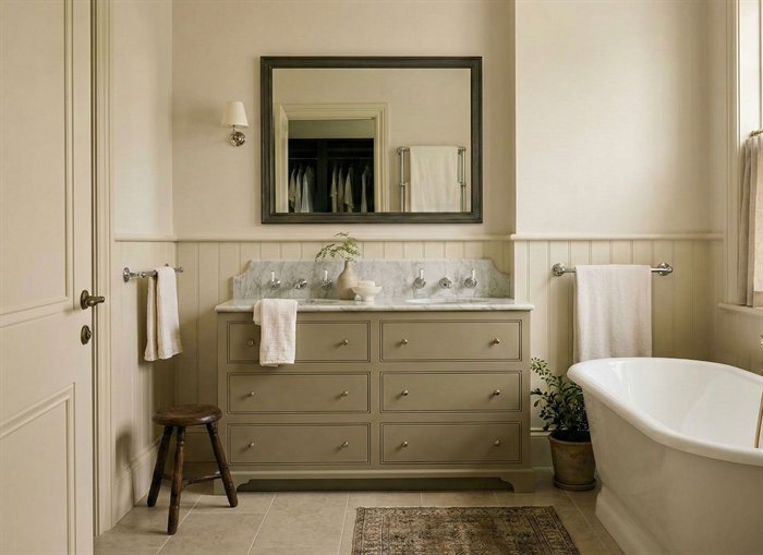 Painted Shaker In-Frame Double Vanity Unit